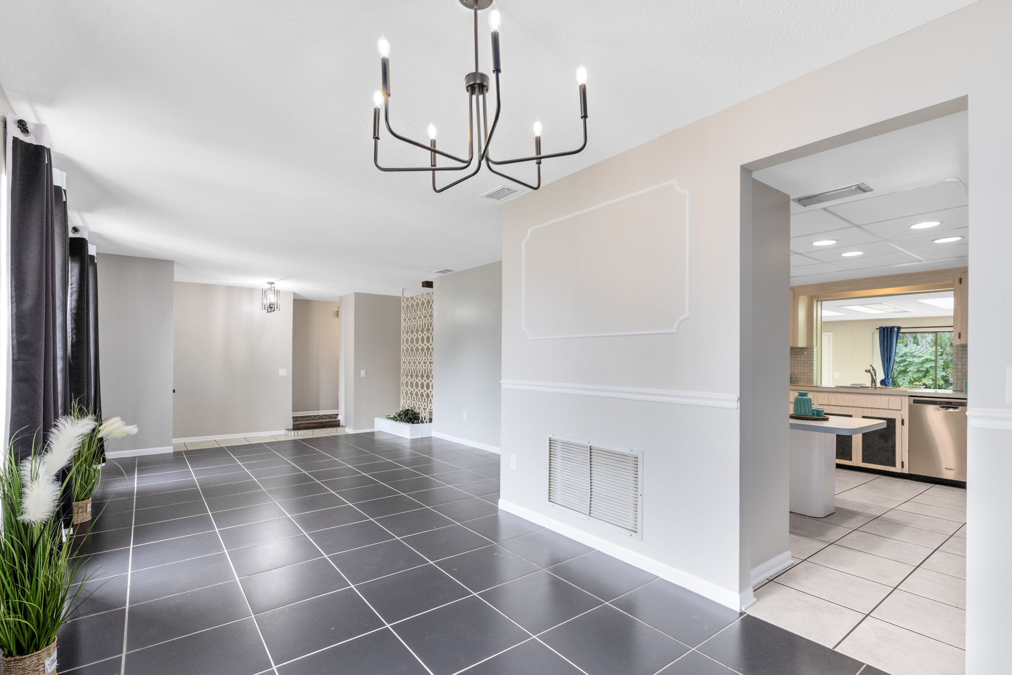 Living Room/Dinette with View to Kitchen