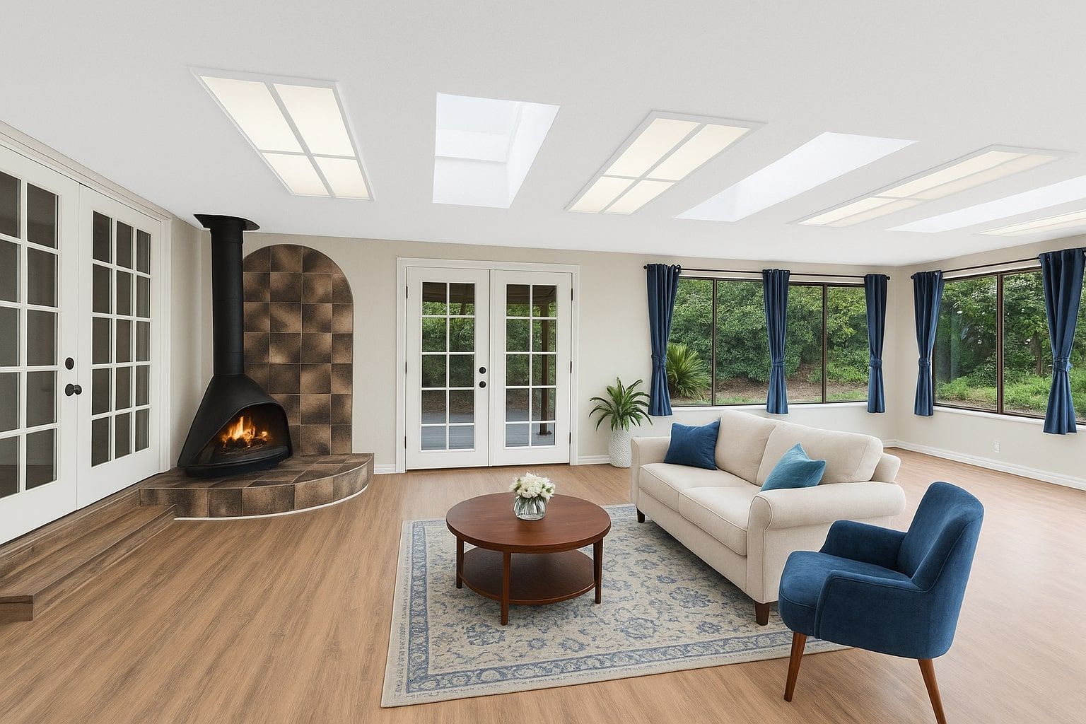 Virtually Staged Family Room