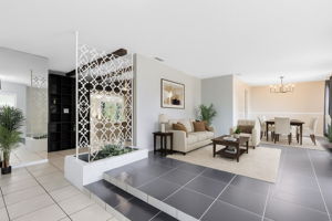 Virtually Staged Foyer/Living Room/Dinette