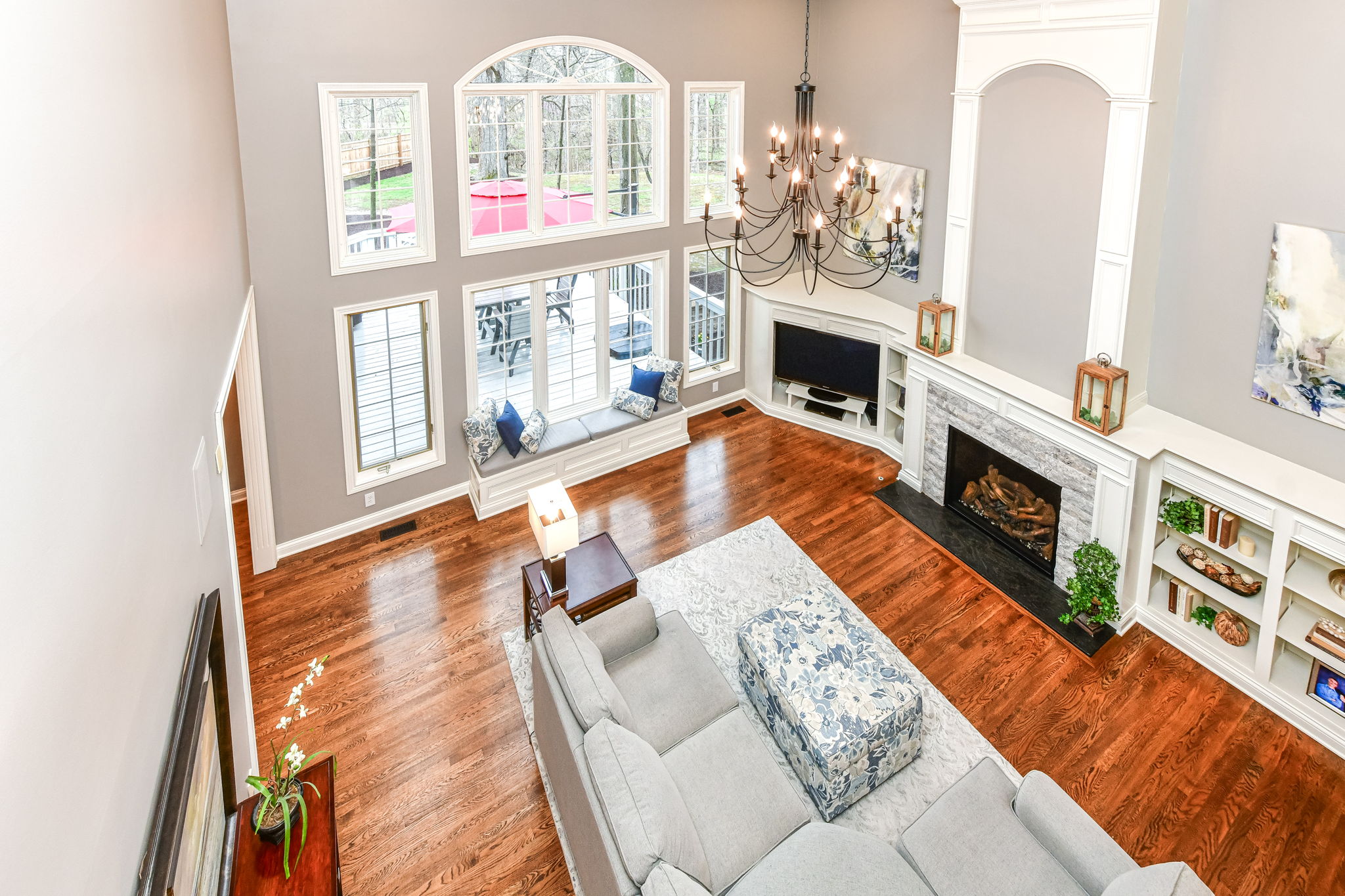 View from Upper Level to Great Room