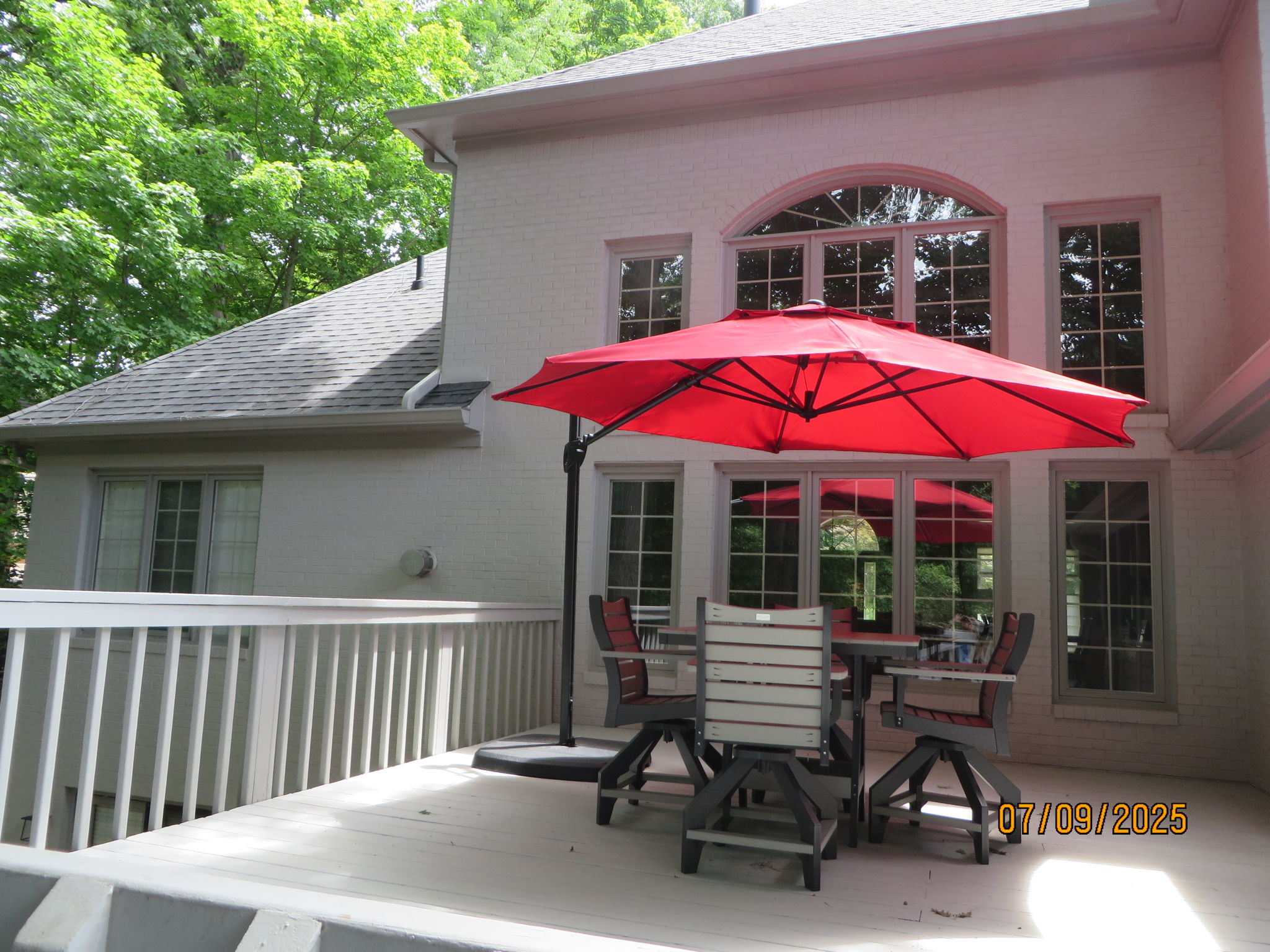 Exterior photo from 2025 showing leaves in full bloom