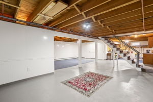 huge partially finished basement