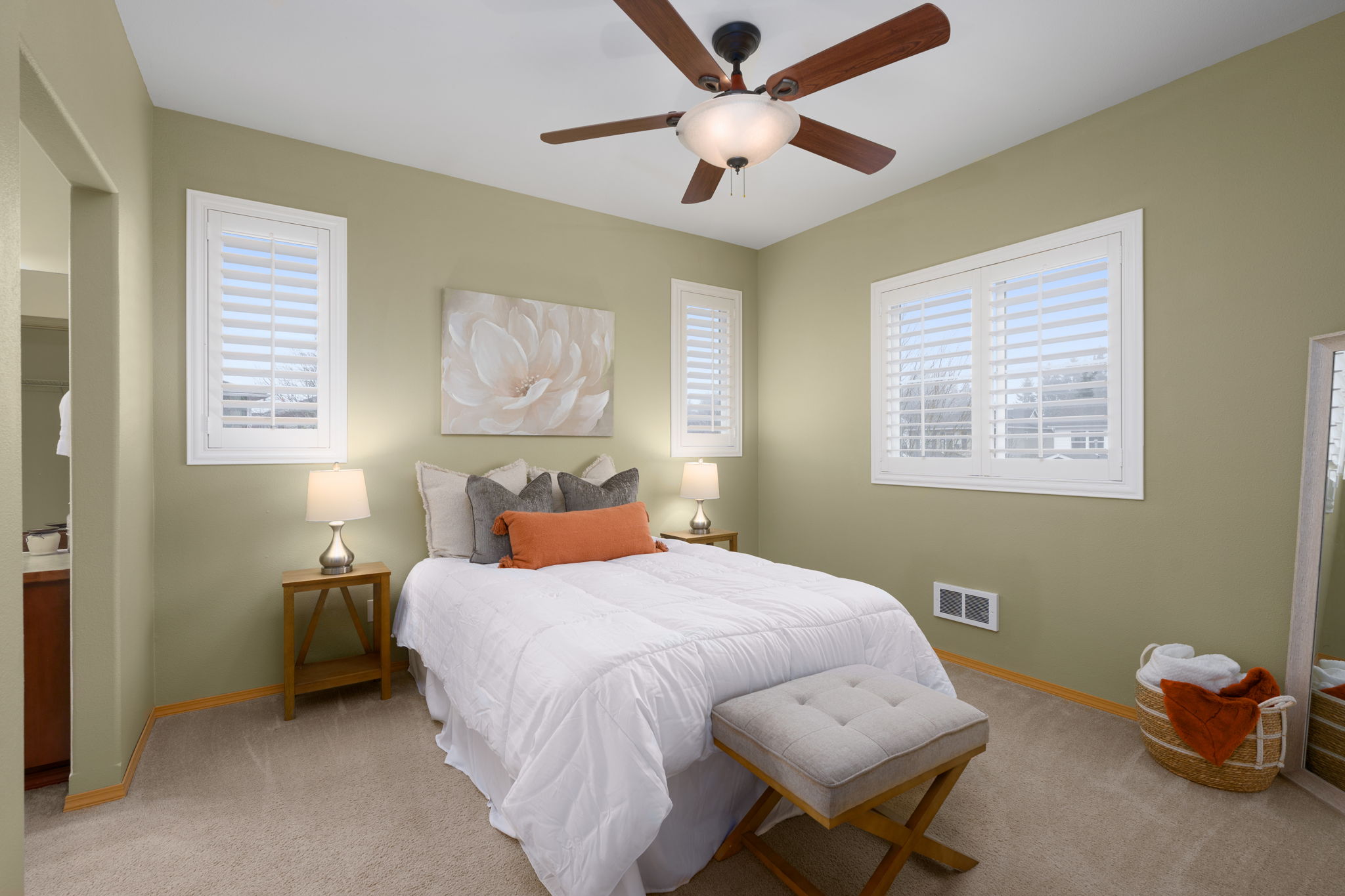 Primary room is large enough for a King bed