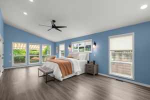 Owner's Suite Bedroom - Vaulted Ceilings
