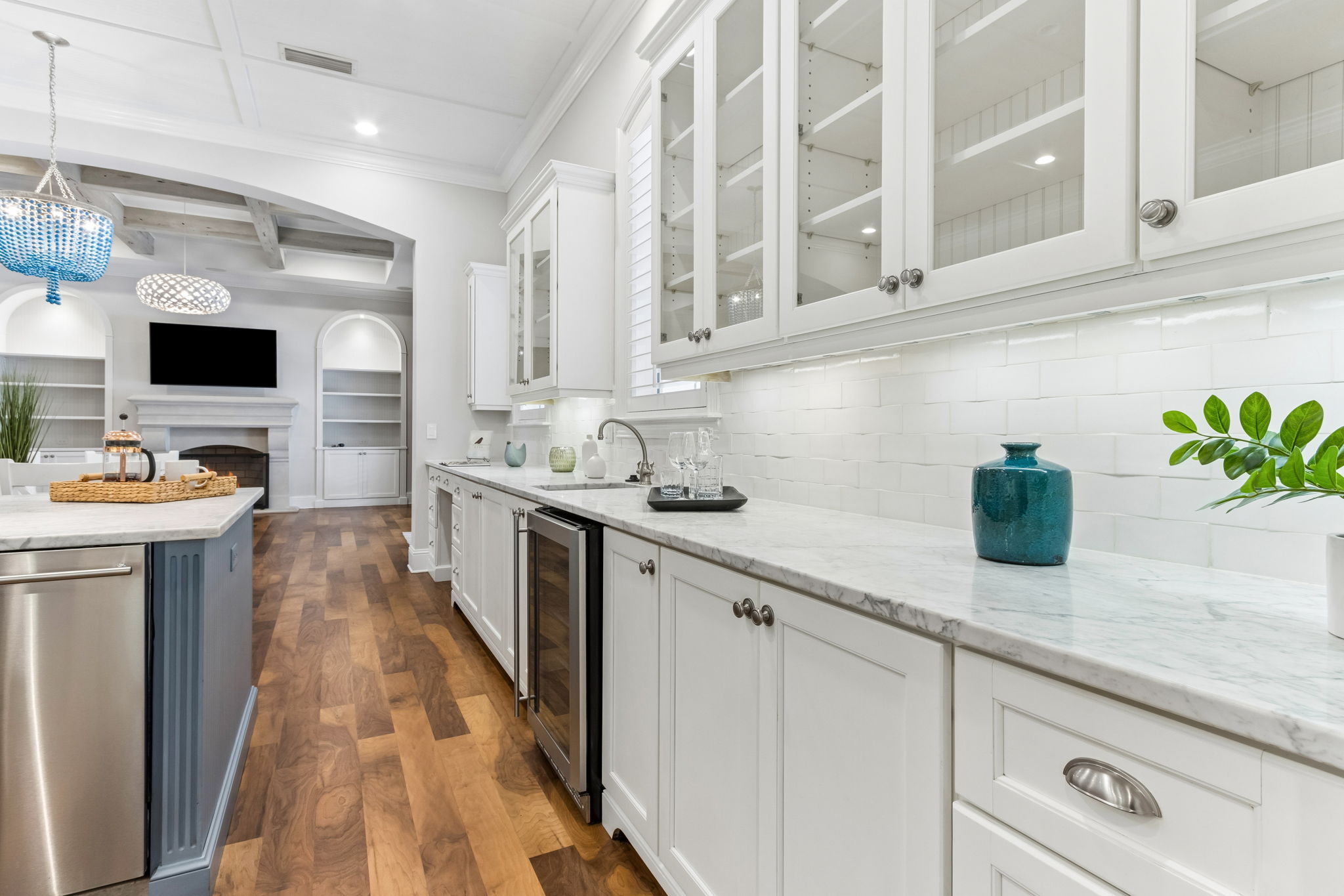 Kitchen with Display Cabinets
