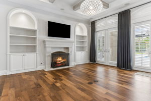 Gas Fireplace & Custom Built ins