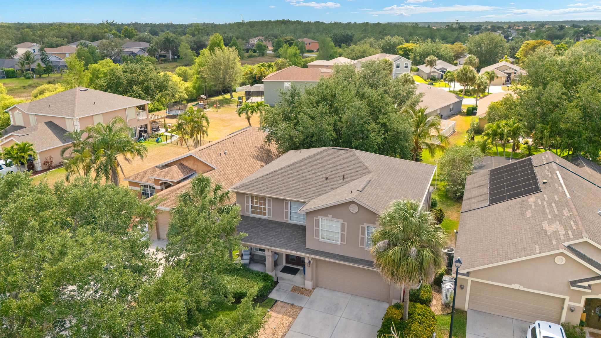 Aerial Front Exterior