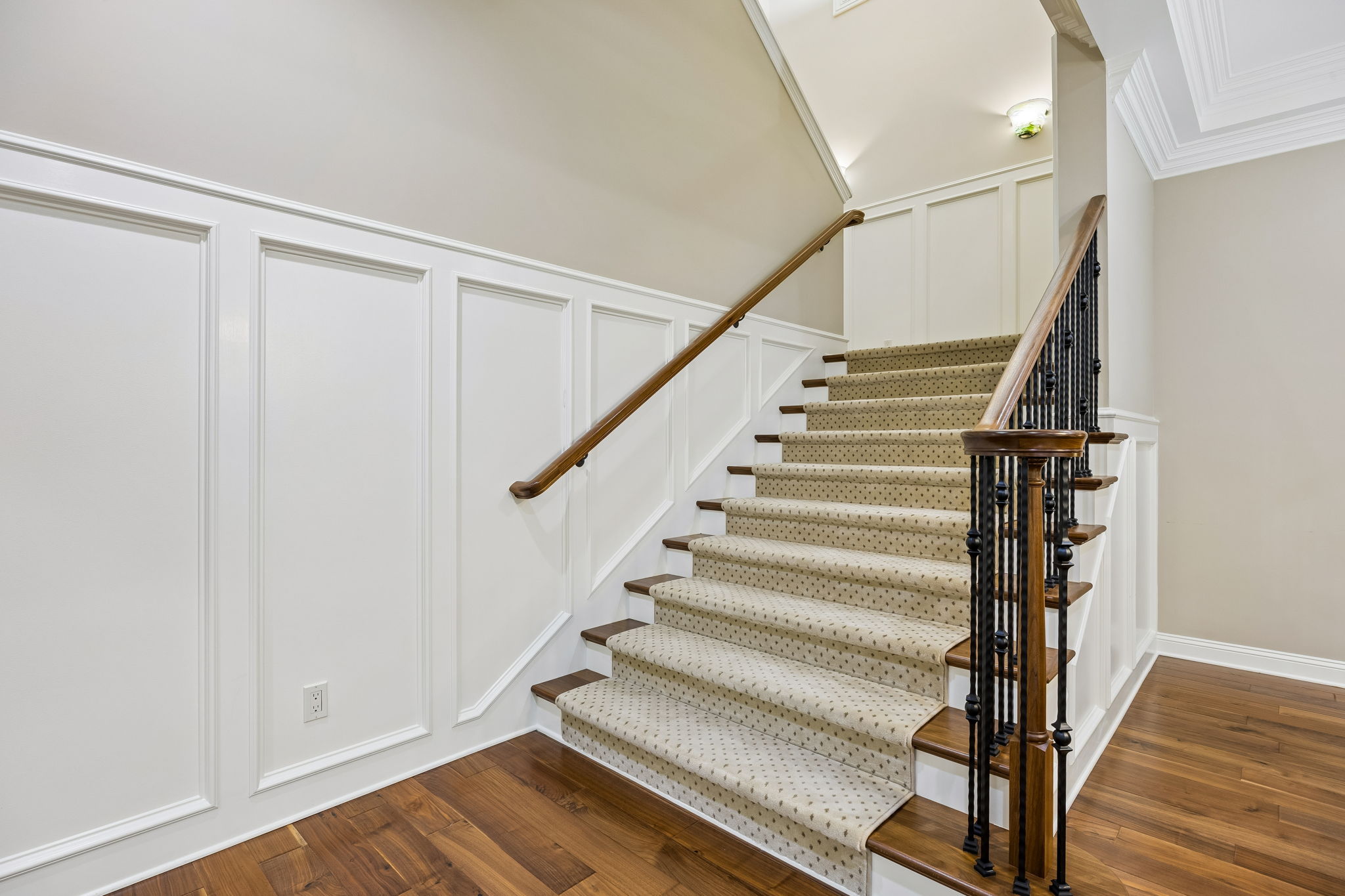 Beautiful Staircase - Wainscoting Wall