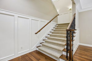 Beautiful Staircase - Wainscoting Wall