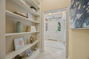 Foyer Built in Shelves