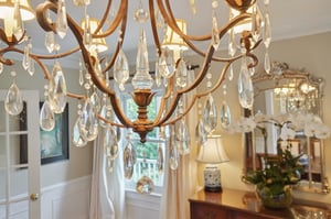 Under this chandelier, every meal feels special-whether it’s candlelit takeout from Montclair’s best restaurants or a feast you’ve cooked yourself.