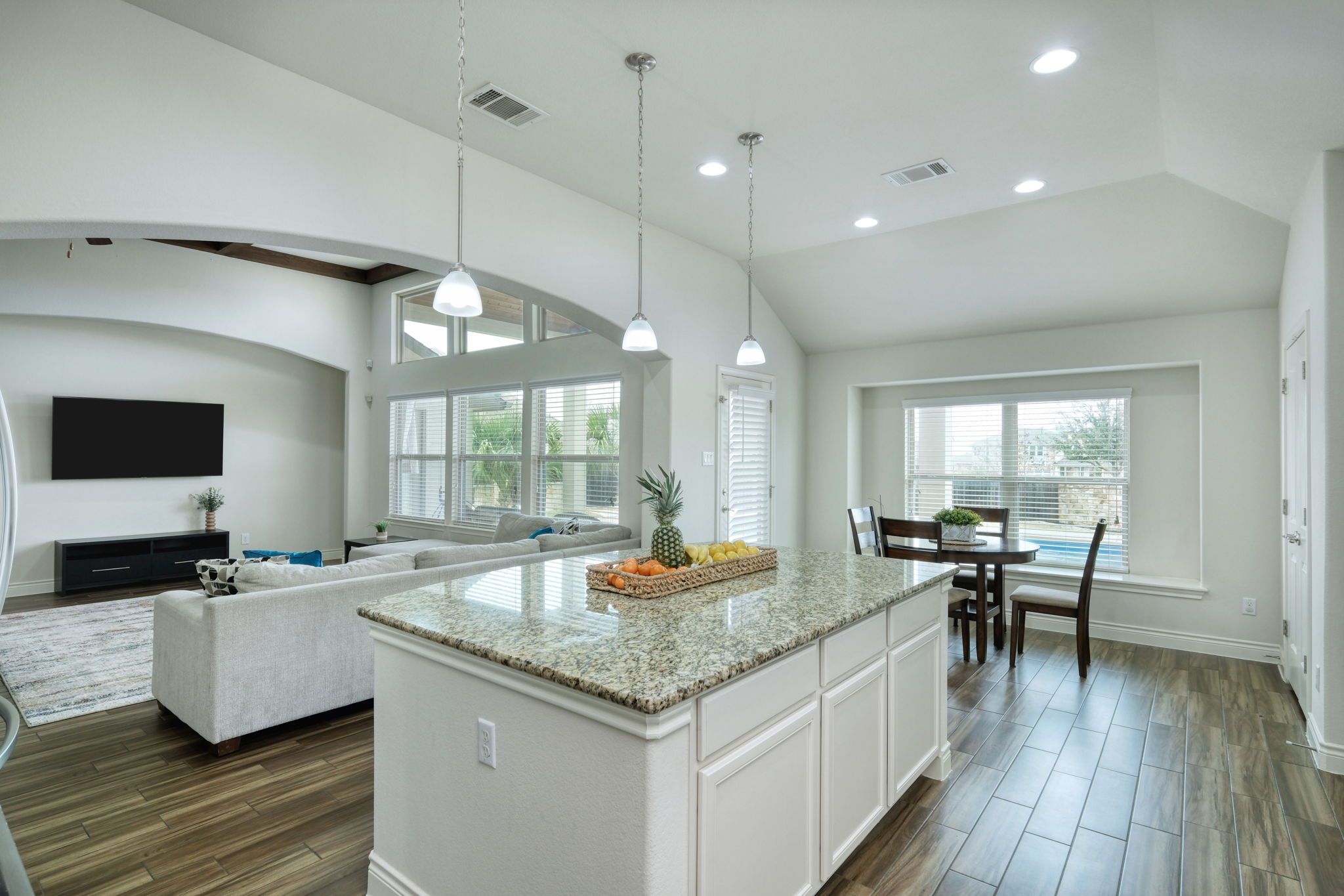 Kitchen Island/Living/Eating Area