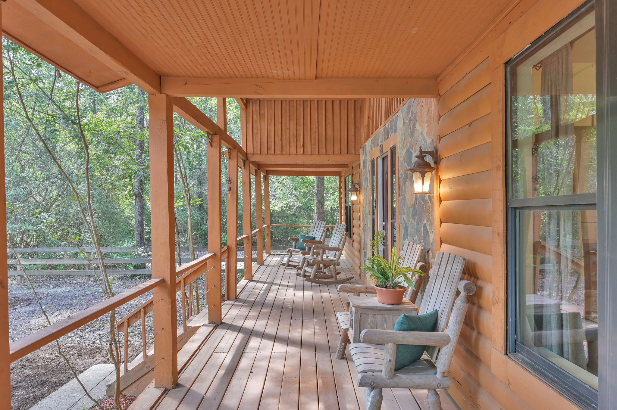 Approx. FRONT PORCH measurements: 44' x 7.5'. Imagine sitting outside in your favorite chair reading a nice book, sipping on a cup of coffee, enjoying nature. Oh how relaxing!