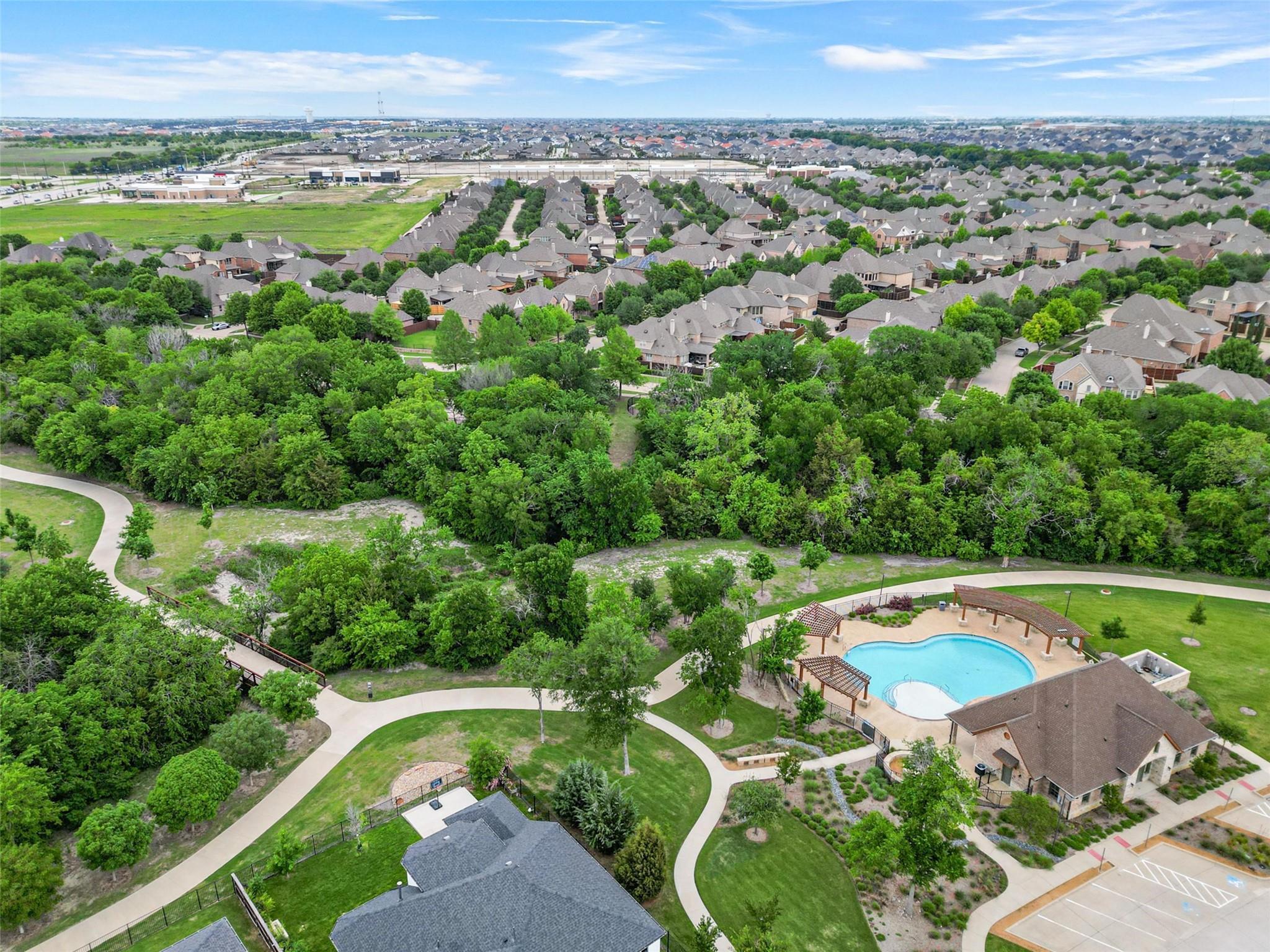 Aerial View of Community Pool