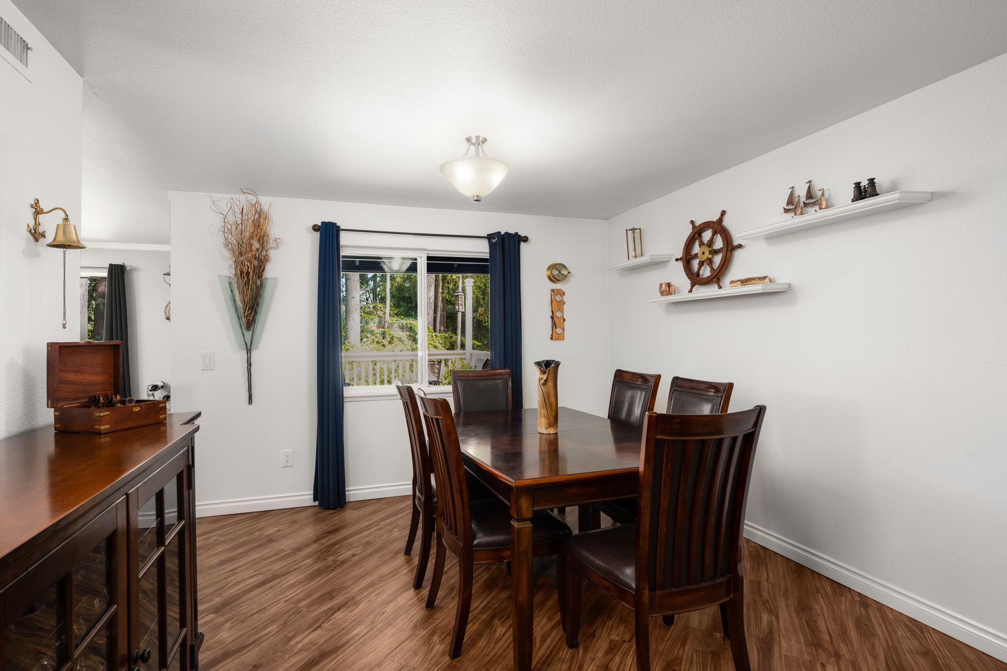 Spacious dining room open to kitchen & living room.