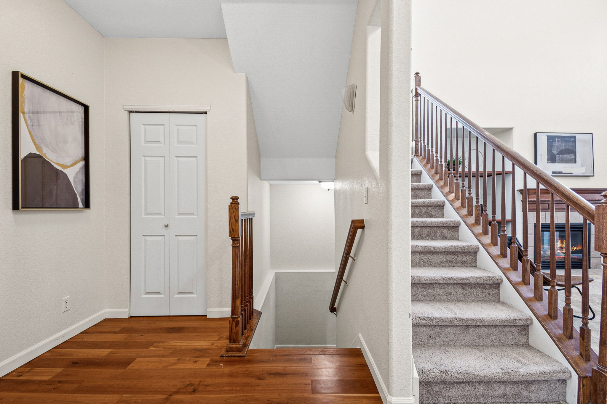 Access to second floor and unfinished basement just off the foyer