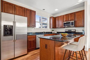 Kitchen conveniently placed for open-concept entertaining