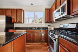 Kitchen conveniently placed for open-concept entertaining