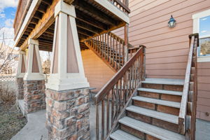 Stairs to upper deck off the bonus room