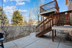 Stairs to upper deck off the bonus room