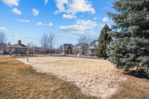 Neighborhood sand volleyball court