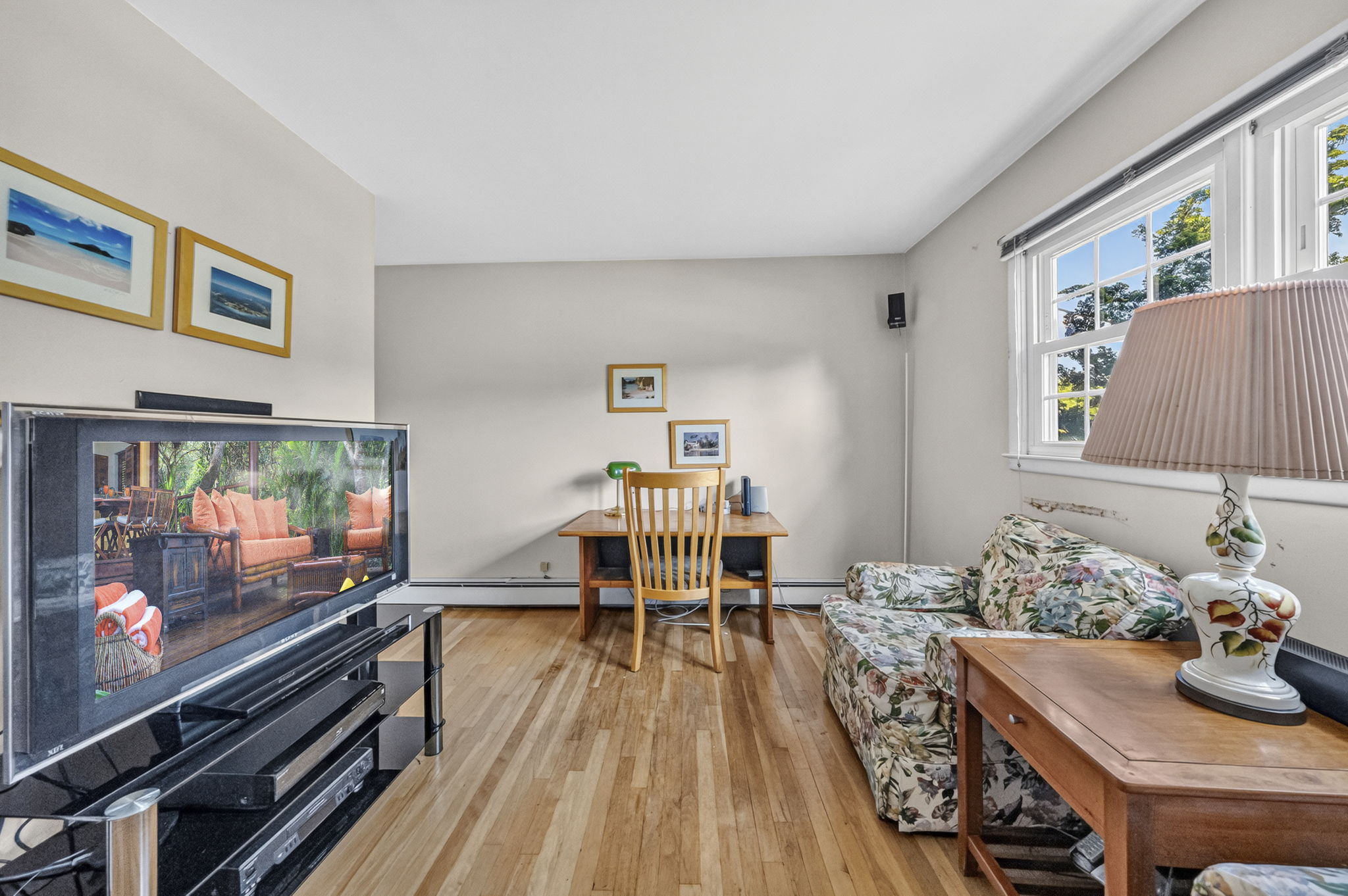 Bedroom #2, with door to primary-could be nursery/sitting room/office