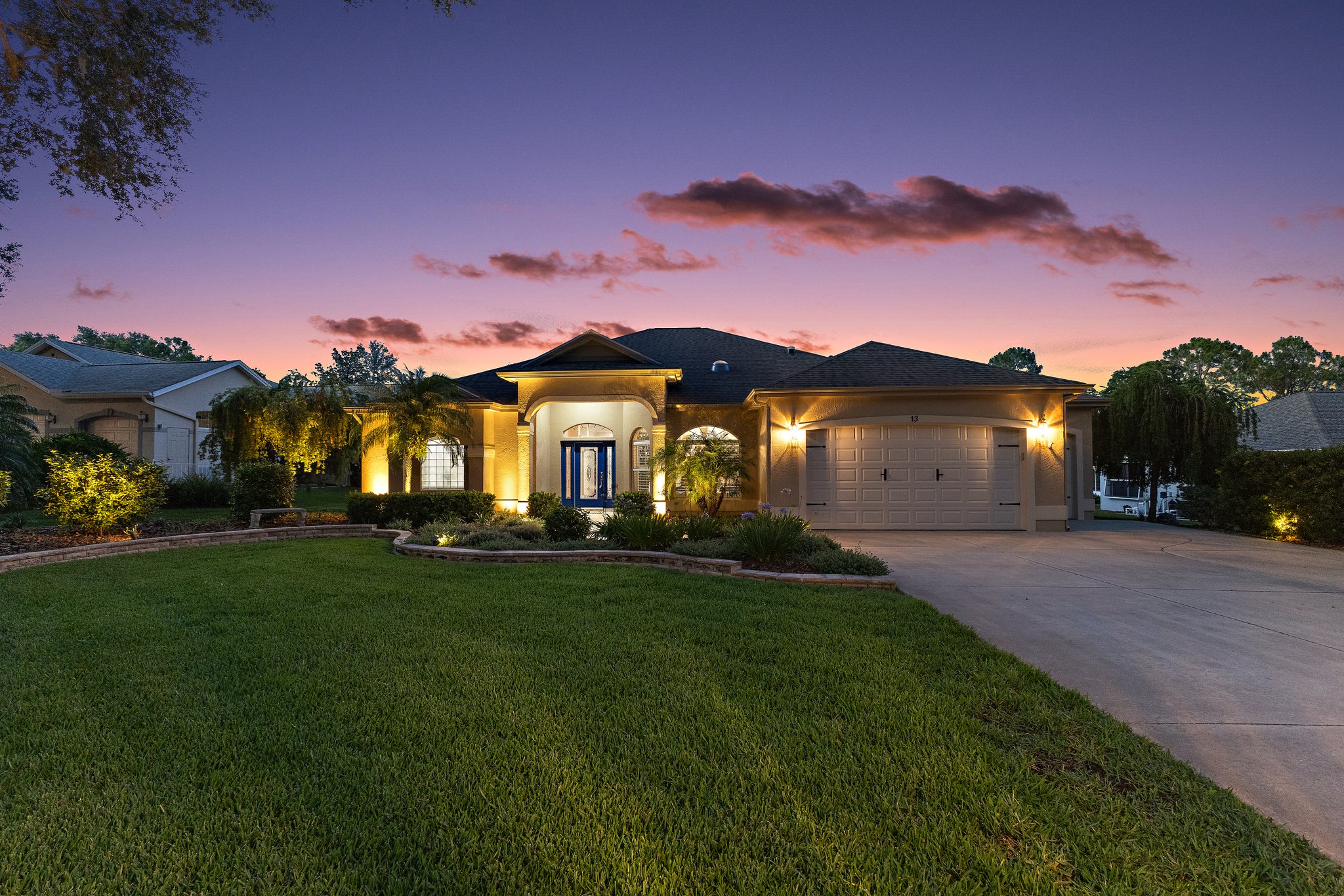 Twilight Front Elevation