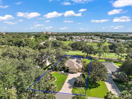 Aerial Front Elevation with Property Outline