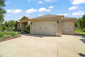 Front Elevation with Golf Cart Garage