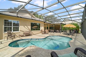 Swimming Pool with Waterfall and Fountain