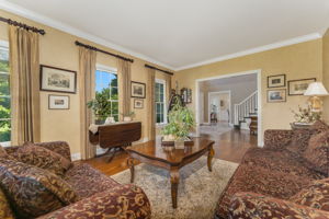 FORMAL LIVING ROOM Crown Moulding, Hardwood Flooring