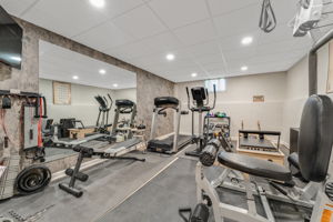 FINISHED LOWER LEVEL Dedicated fitness room.