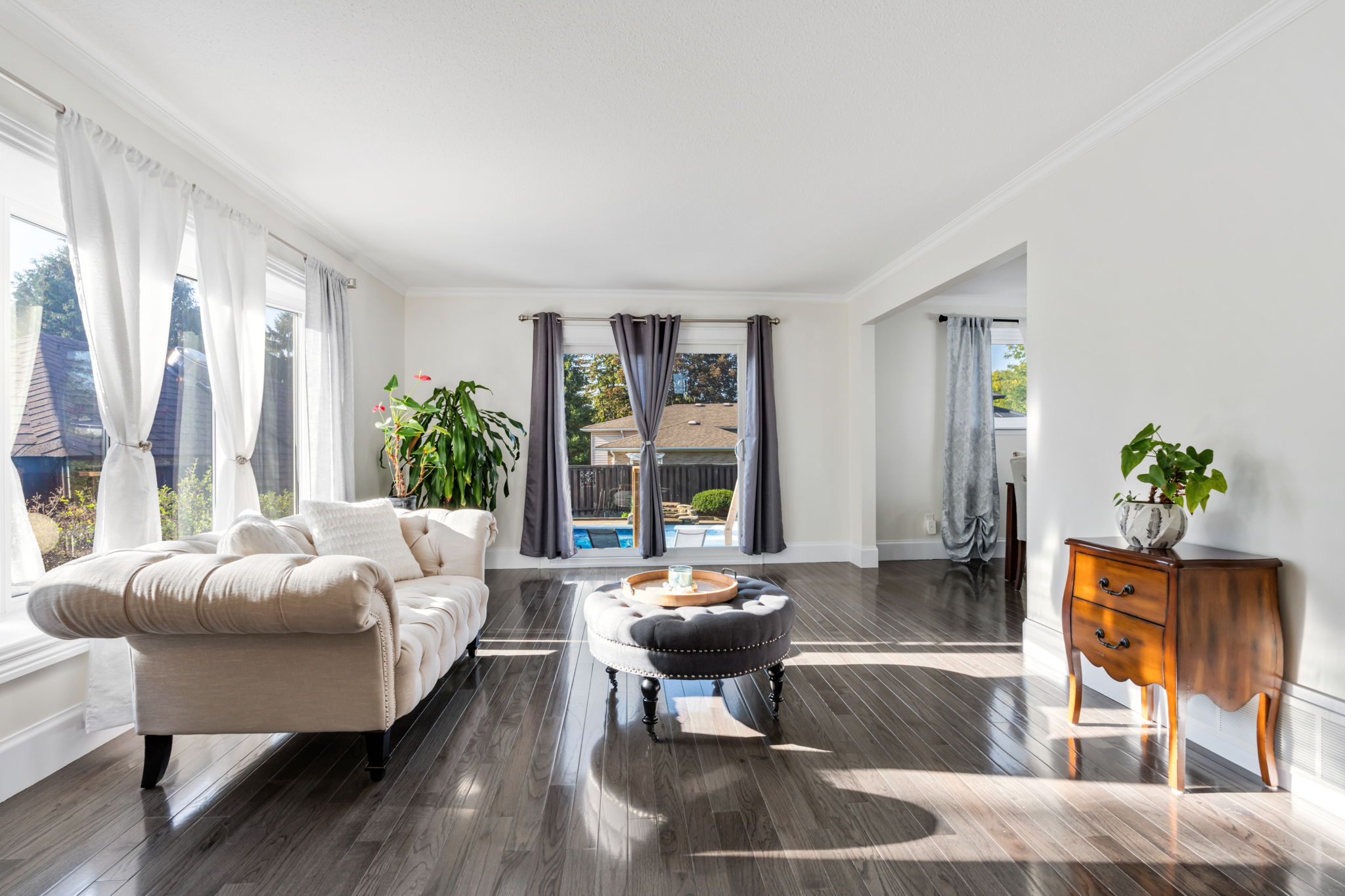 3 Large Windows in Living / Dining