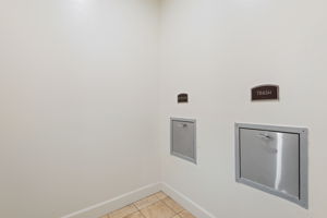 Separate Trash/Recycle Chutes