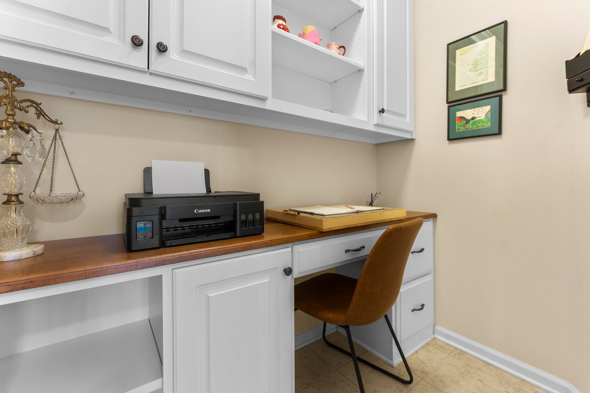 Functional office just off the foyer