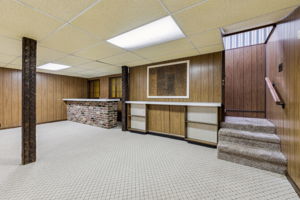 Storage area behind the bar perfect for entertaining