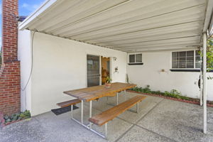 Covered Patio adjacent the Master BR Suite w/2 ventilating Windows for Hot Summer Nights!