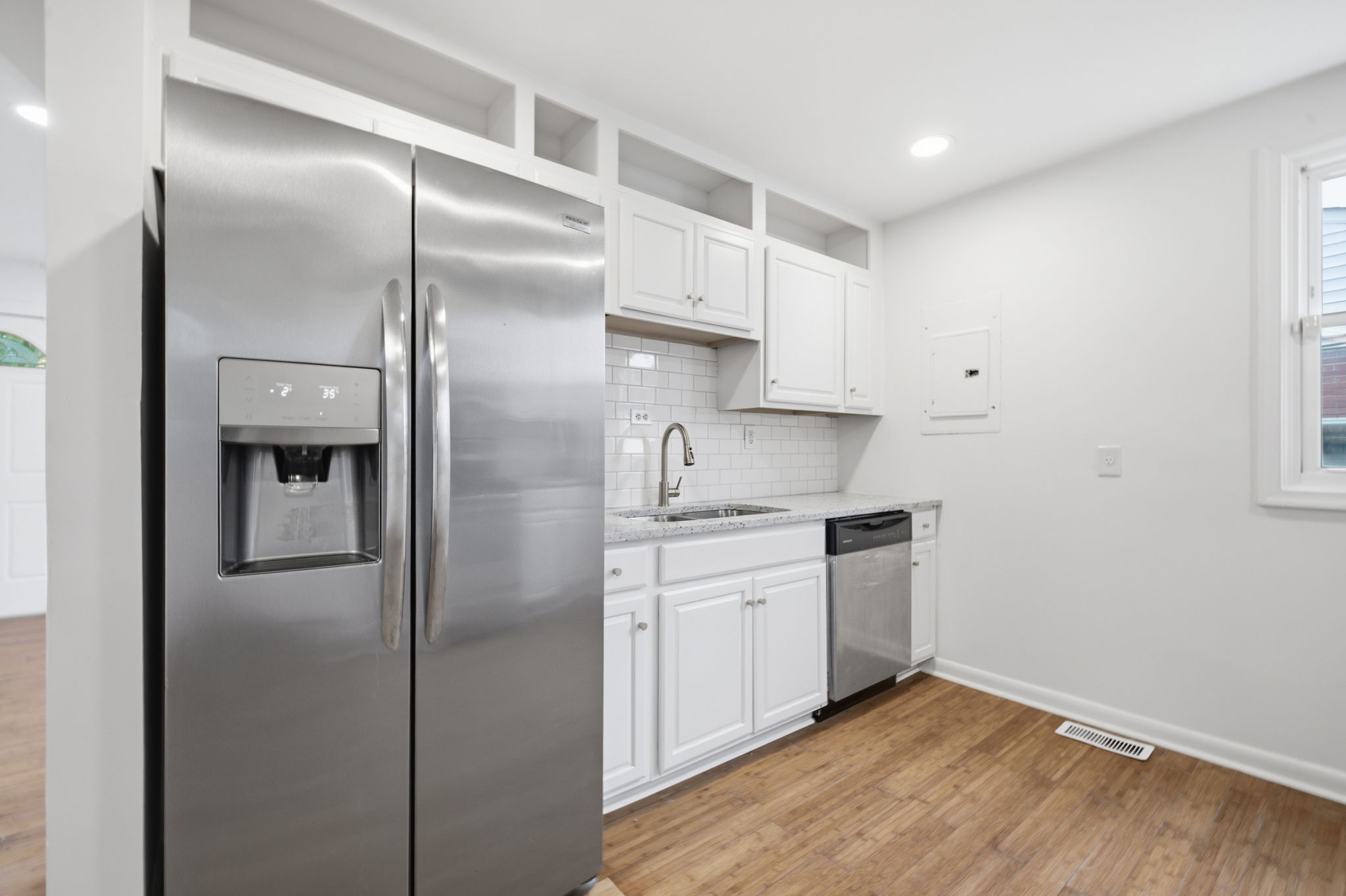 Brand new stainless steel refrigerator