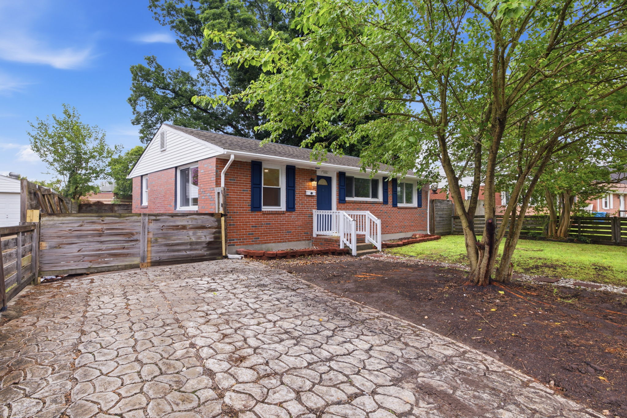 large paver driveway