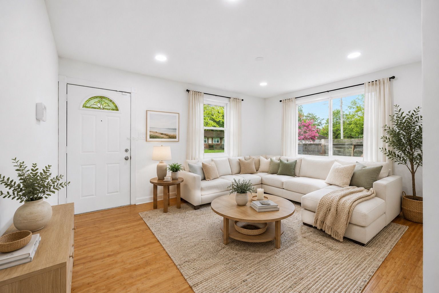 virtually staged living room