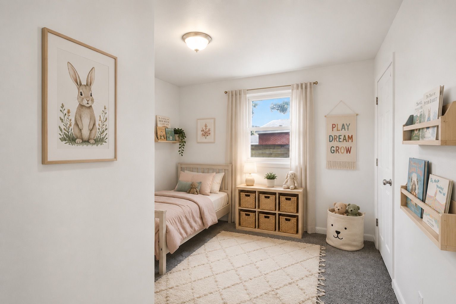 virtually staged bedroom