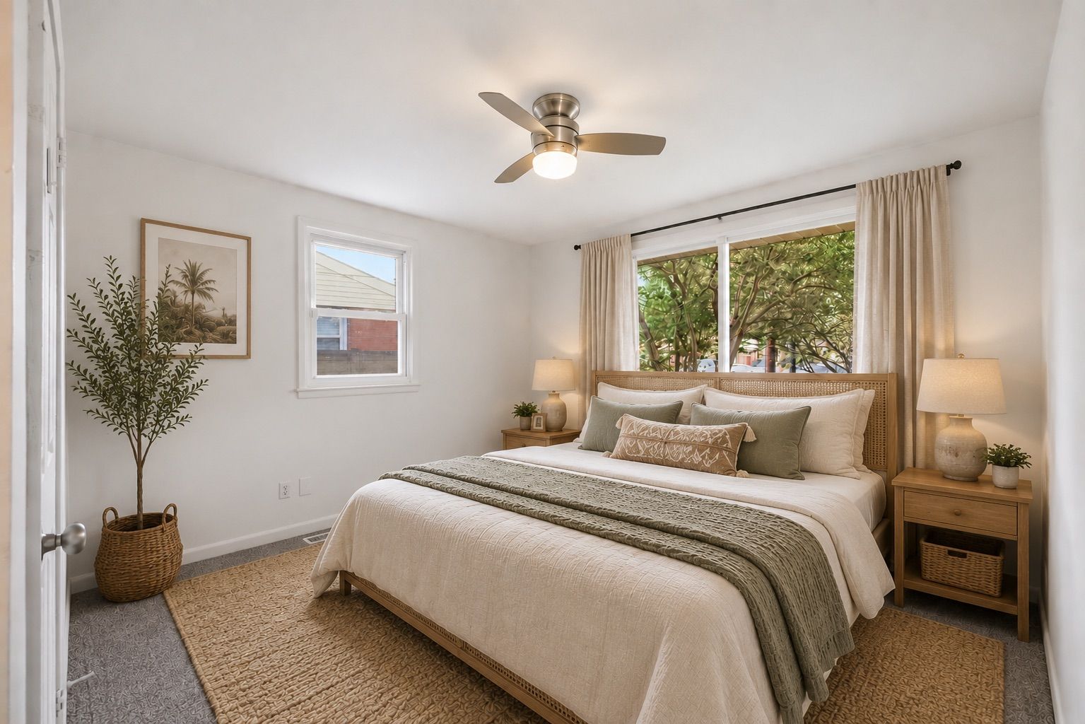 virtually staged bedroom