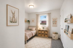 virtually staged bedroom