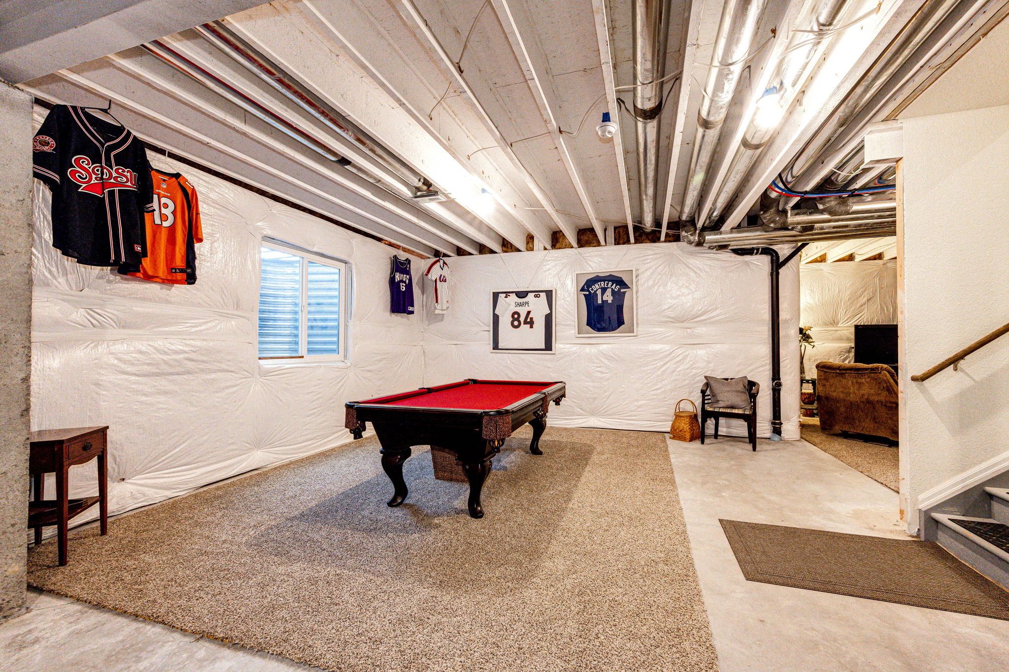 Basement gaming area
