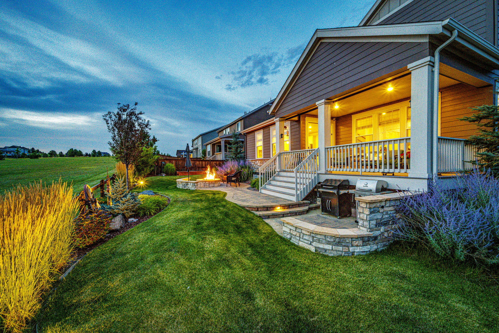 Backyard with BBQ area