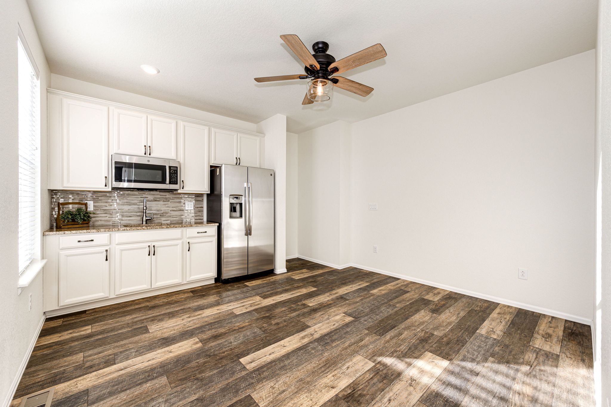 Kitchenette and family room in ADU