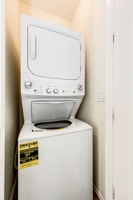 ADU includes a stackable washer/dryer