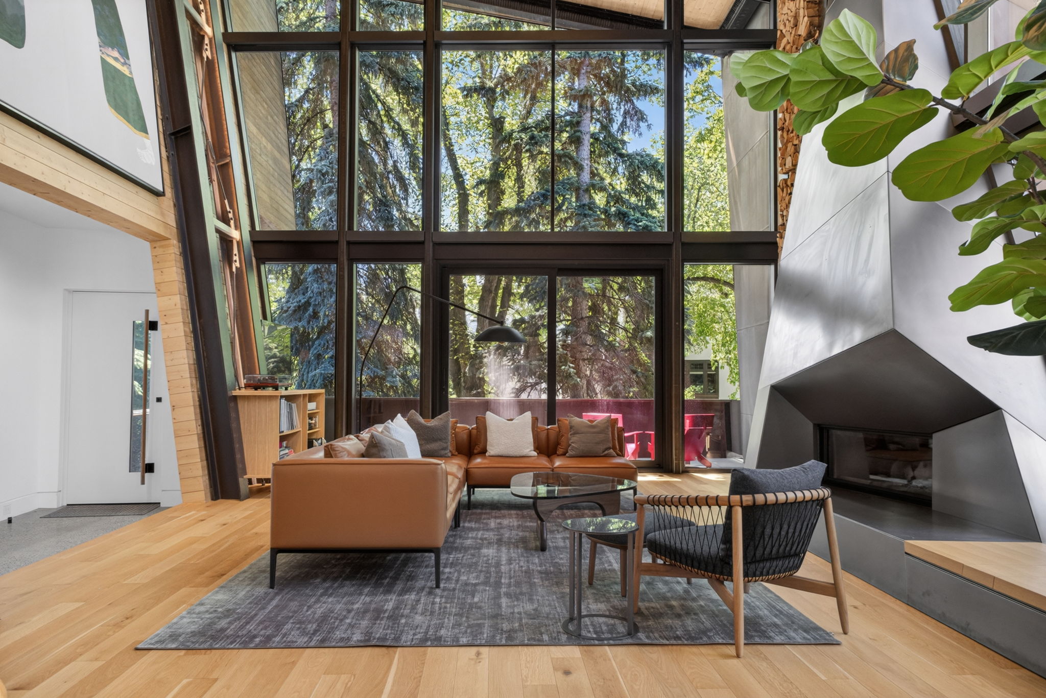 Montreal House — double-height living space