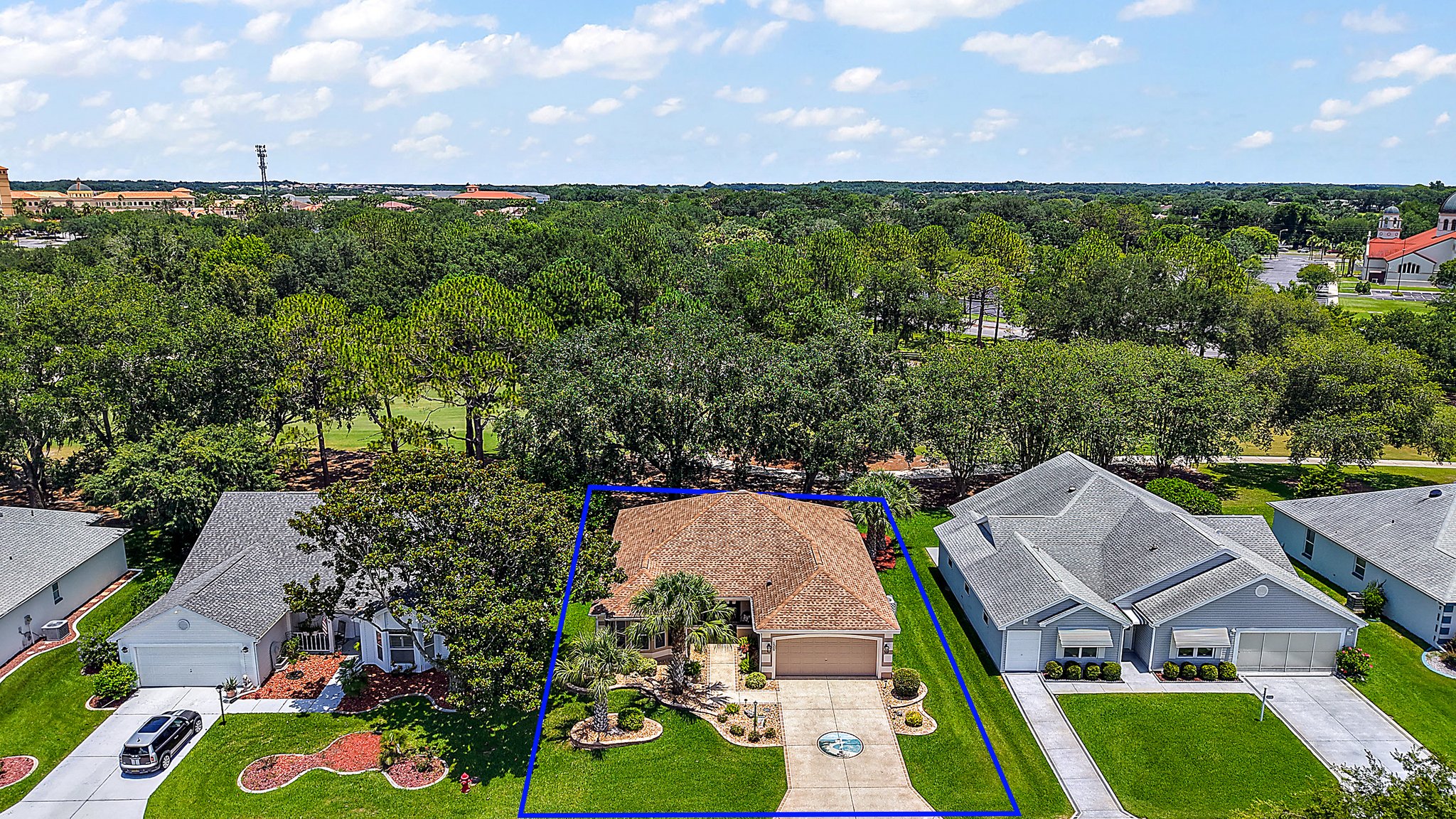 Aerial with Property Lines
