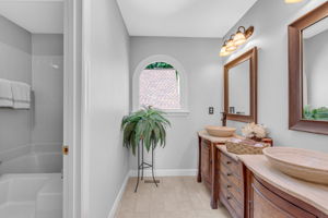 Upper Level Full Bath with Custom Double Vanity